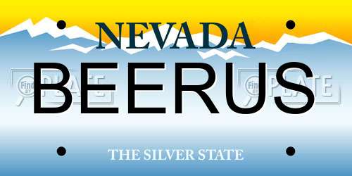 BEERUS Nevada License Plate