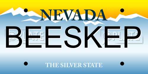 BEESKEP Nevada License Plate