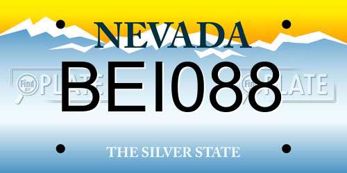 BEI088 Nevada License Plate