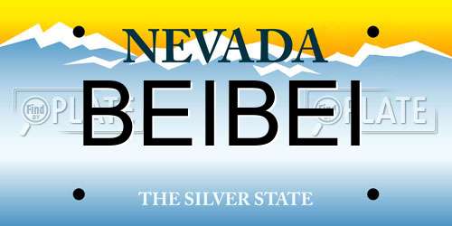 BEIBEI Nevada License Plate