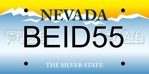BEID55 Nevada License Plate