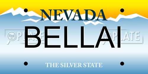 BELLAI Nevada License Plate