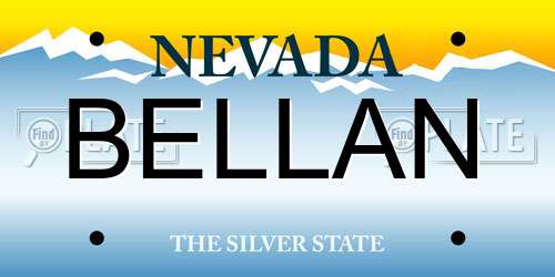 BELLAN Nevada License Plate