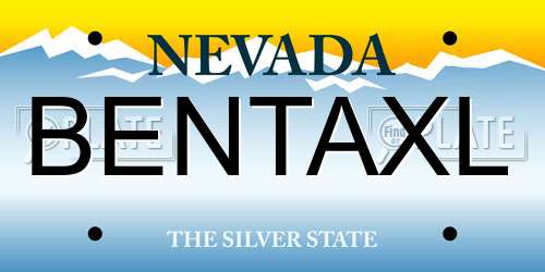 BENTAXL Nevada License Plate