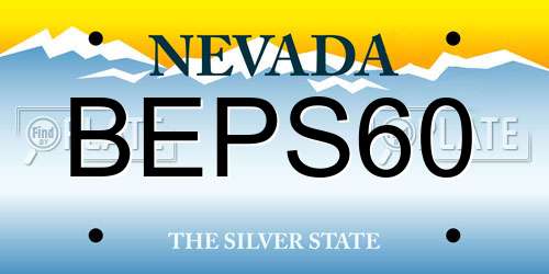 BEPS60 Nevada License Plate