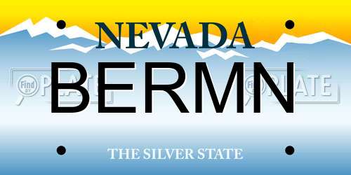 BERMN Nevada License Plate