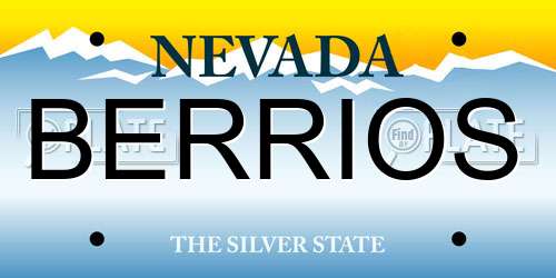 BERRIOS Nevada License Plate