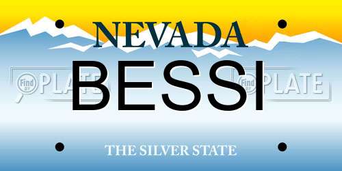 BESSI Nevada License Plate