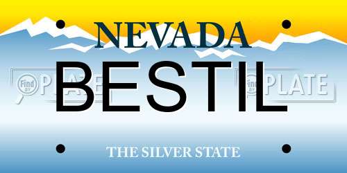 BESTIL Nevada License Plate
