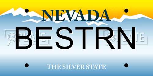BESTRN Nevada License Plate