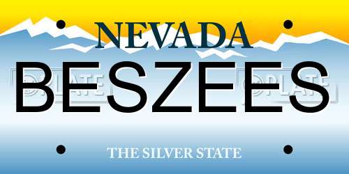 BESZEES Nevada License Plate
