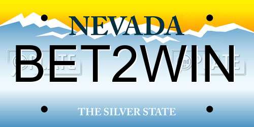 BET2WIN Nevada License Plate