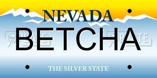BETCHA Nevada License Plate