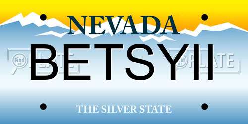 BETSYII Nevada License Plate