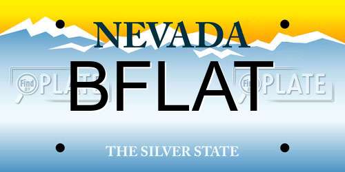 BFLAT Nevada License Plate