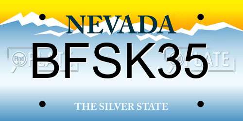 BFSK35 Nevada License Plate
