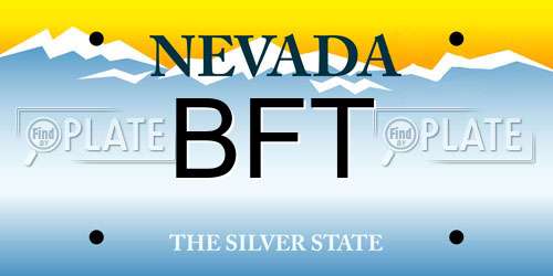 BFT Nevada License Plate