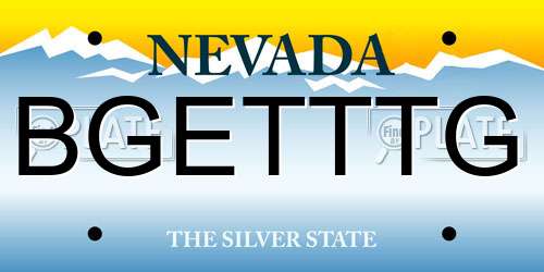 BGETTTG Nevada License Plate