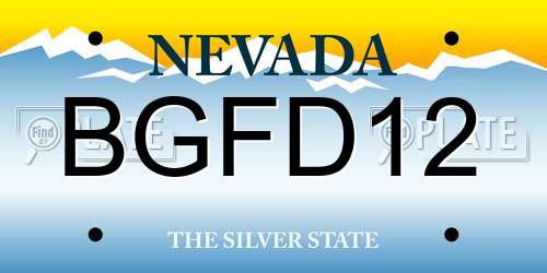 BGFD12 Nevada License Plate