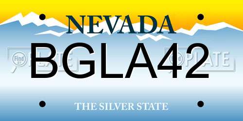 BGLA42 Nevada License Plate