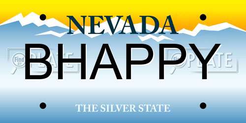 BHAPPY Nevada License Plate