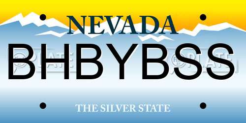 BHBYBSS Nevada License Plate
