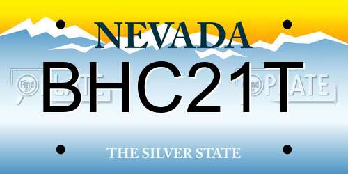 BHC21T Nevada License Plate