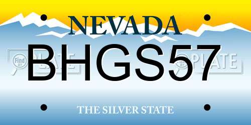 BHGS57 Nevada License Plate