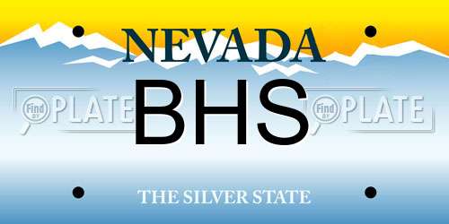 BHS Nevada License Plate