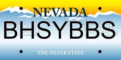 BHSYBBS Nevada License Plate