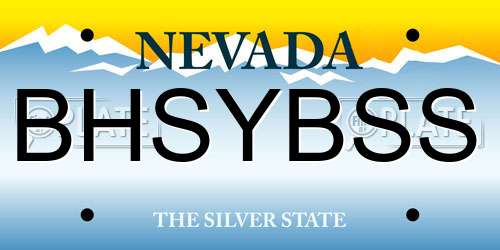BHSYBSS Nevada License Plate