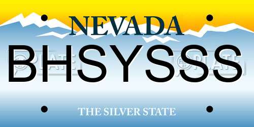 BHSYSSS Nevada License Plate