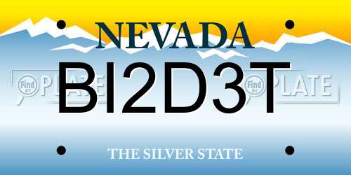 BI2D3T Nevada License Plate
