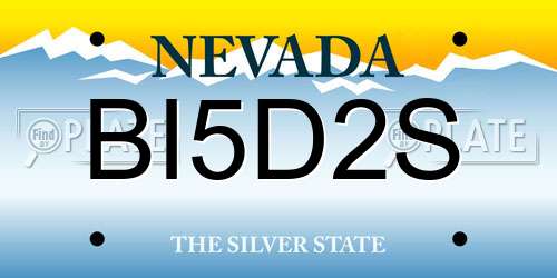 BI5D2S Nevada License Plate