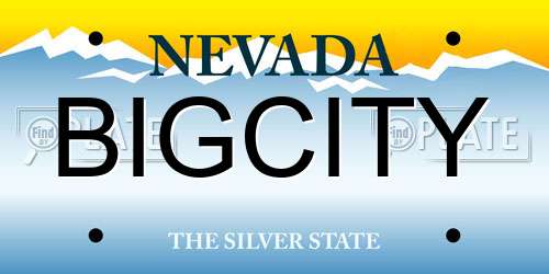 BIGCITY Nevada License Plate