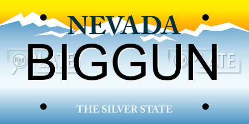 BIGGUN Nevada License Plate