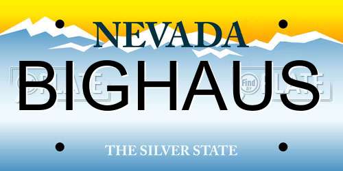BIGHAUS Nevada License Plate