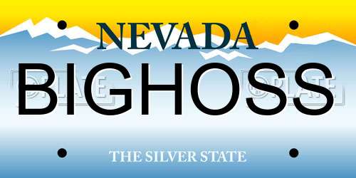 BIGHOSS Nevada License Plate
