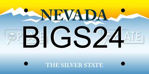 BIGS24 Nevada License Plate