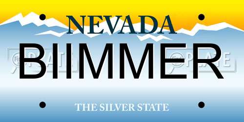 BIIMMER Nevada License Plate