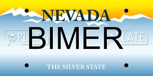 BIMER Nevada License Plate