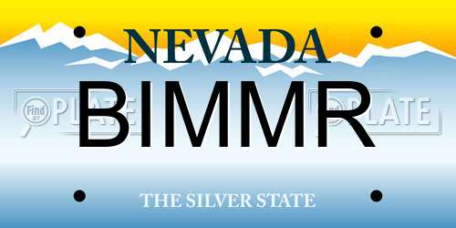 BIMMR Nevada License Plate
