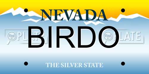 BIRDO Nevada License Plate