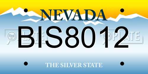 BIS8012 Nevada License Plate