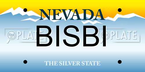 BISBI Nevada License Plate