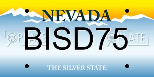 BISD75 Nevada License Plate