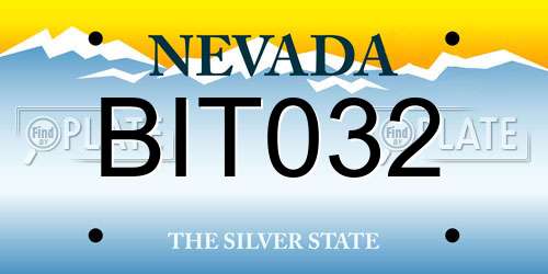 BIT032 Nevada License Plate