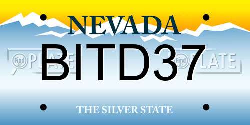 BITD37 Nevada License Plate