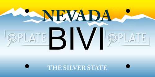 BIVI Nevada License Plate