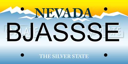 BJASSSE Nevada License Plate